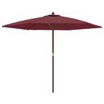 Houten parasol met windvanger, Madison, Parasol met windvanger, bordea